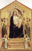 GIOTTO di Bondone Enthroned Madonna with Saints oil painting reproduction